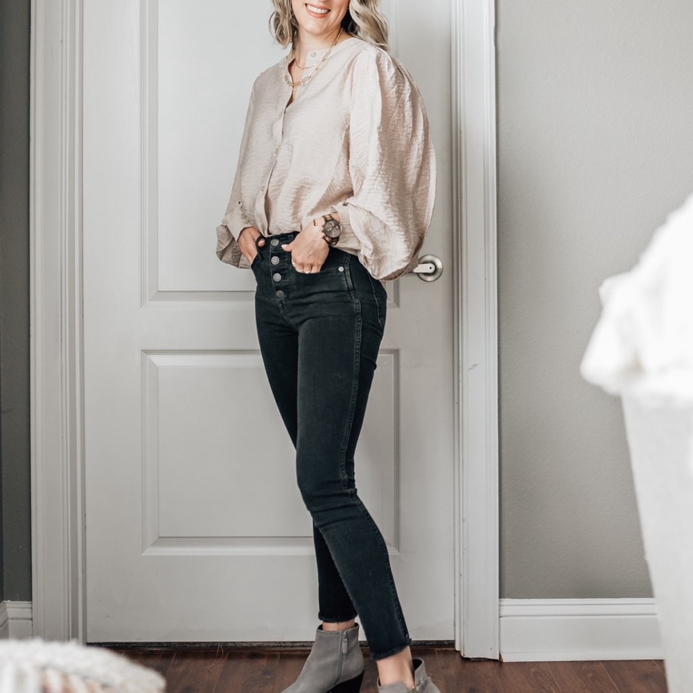 Madewell black 10" High-Rise Skinny Jeans